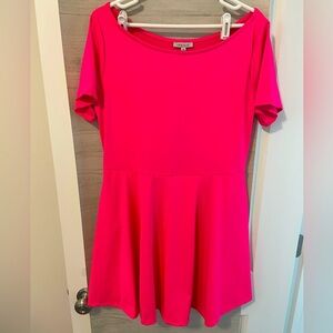 NEW WHITE BIRCH SHORT DRESS HOT PINK